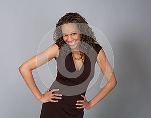 Flirty Young Woman Smiling photo