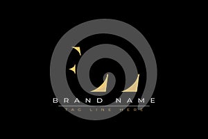 FLL abstract letter logo design