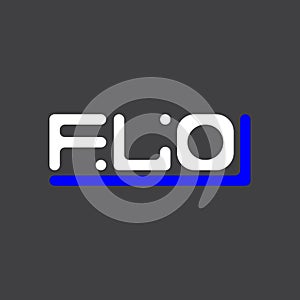 FLO letter logo creative design with vector graphic, FLO