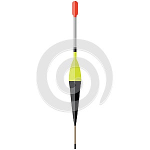 Float bobber vector for fishing rod isolated on white