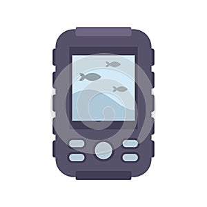 Float echo sounder icon flat isolated vector