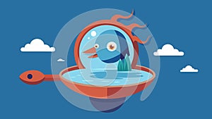 A float featuring a deformed creature with a mirror for a face symbolizing the way in which misinformation distorts and photo