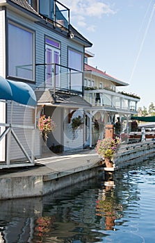 Float homes or marina village