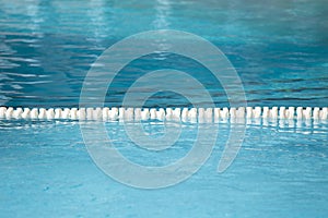 Float lane of swimming pool for racetrack texture and background