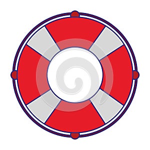 Float lifesaver cartoon isolated symbol