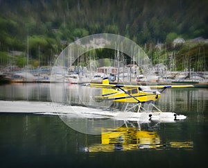 Float Plane Landing, Alaska