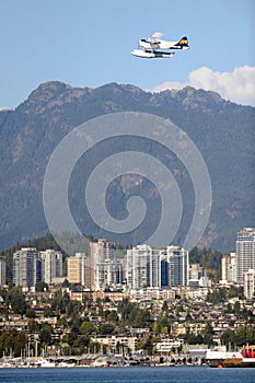 Float Plane taking off in Vancouver, Canada.