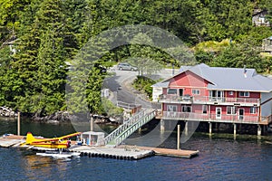 Float plane waits to refuel at depot on Tongass Narrows