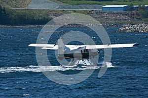 Float plane in water in Alaska