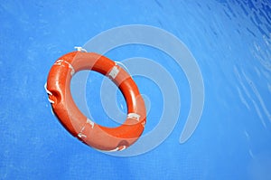 A float in the pool