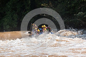 Float raft downstream