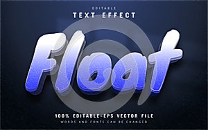Float text, gradient style text effect