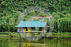 a floated house in Makassar
