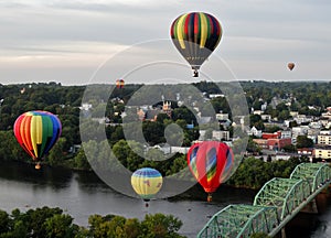 Floating above the city photo