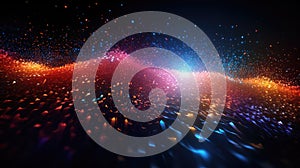 floating abstract technology particles mesh background