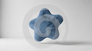 Floating Blue Fluffy Star Shaped Pillow soft