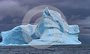 Floating Blue Iceberg Water Antarctica
