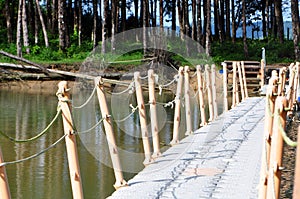 Water Crossing Floating Bridge Thailand