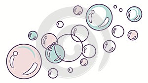 Floating Bubbles Abstract Pattern Background Design, vector design Generative AI