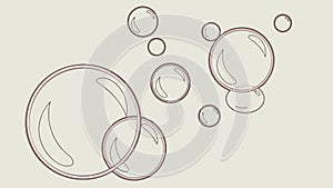 Floating Bubbles Vector Illustration, Lightness Playfulness, vector design Generative AI