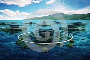 floating cages for sustainable fish farming