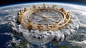 Floating celestial clock