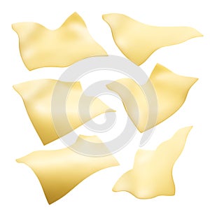 Floating cheese isolated