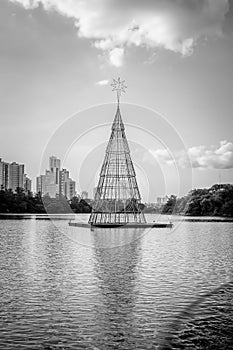 Floating christmas tree, Londrina PR Brazil photo