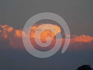 Floating clouds sunset fluffly clouds