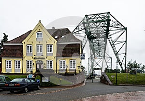 Floating ferry in Osten germany