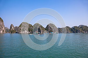 Floating Fishing Village in Ha Long Bay, Vietnam