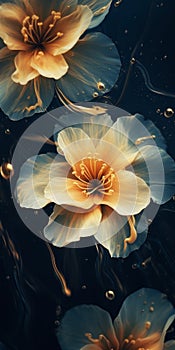 Floating Flowers: A Cinematic Artwork Of Nature In Soft Focus