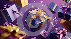 The floating gift boxes.AI generated image