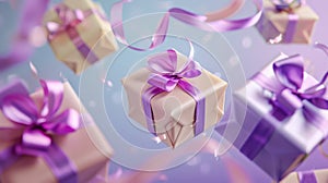 The Floating Gift Boxes.AI generated image