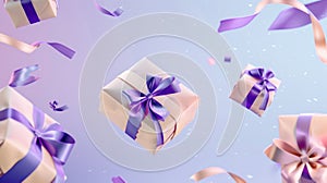 The floating gift boxes.AI generated image