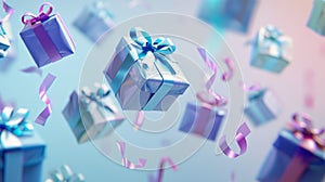 Floating Gift Boxes.AI generated image