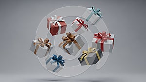 Floating Gift Boxes with Bows