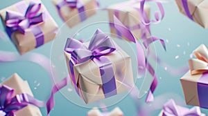 The floating gift boxes.AI generated image