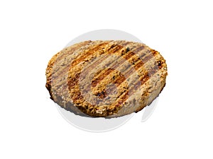 Floating grilled chicken burger with grill marks, flutuante hamburger grelhado com marcas de grelh photo