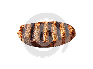 Floating grilled chicken burger with grill marks, flutuante hamburger grelhado com marcas de grelh photo