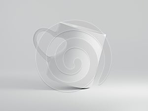 Floating heart shape hot drink cup