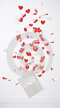 Floating Hearts: A Captivating Abstract Love Letter photo
