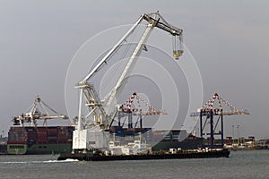 Harbor Barge Floating Crane