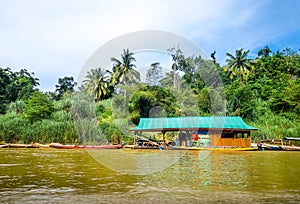 Floating house in Kuala Tahan, Taman Negara national park, Malaysia