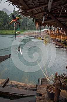 Floating houses at Chieou Laan lake