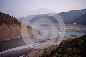 Floating Huts on tehri lake, Floating resort on tehri lake, Uttarakhand, India. Maldives of india. Tehri lake in Uttarakhand,