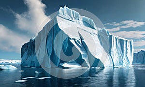 Floating ice floes in the Arctic Ocean. Beauty of the North Pole