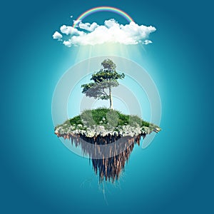 Floating island background