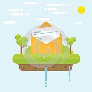 Floating Island with Envelope