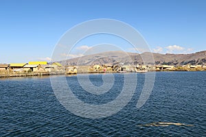 The floating islands of the Uros on Lake Titicaca, Peru